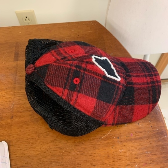 Legacy baseball cap hat plaid flannel state of Maine logo trucker cap - Picture 2 of 6